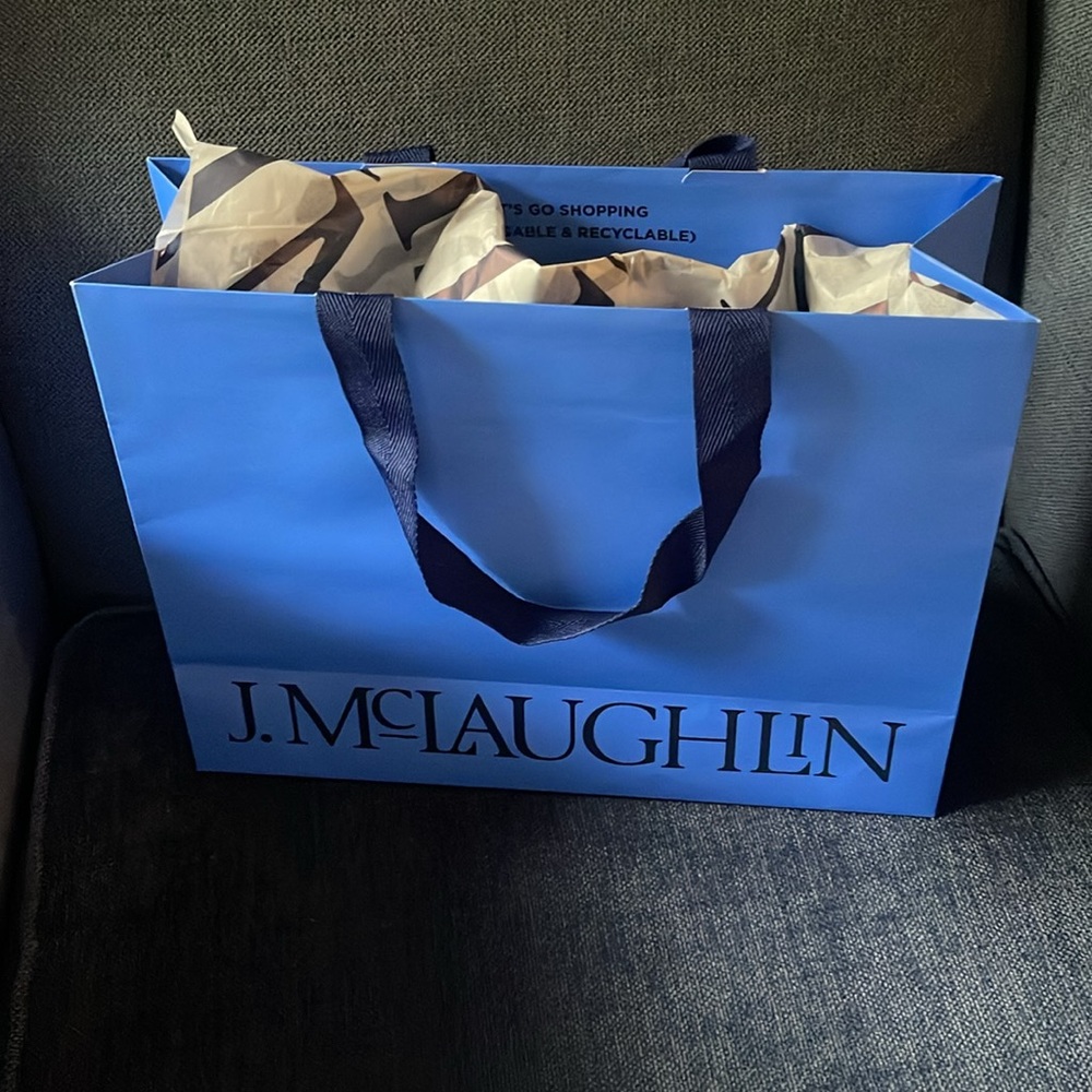 J.McLaughlin gift bag and tissue paper